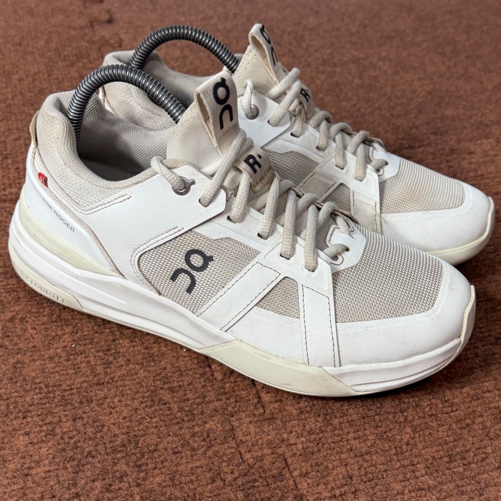 Rare On Running THE ROGER Pro Mens‎ Tennis Shoes White Ivory 3MD30030202 US 7.5